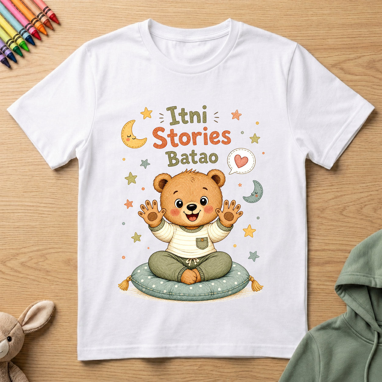 Itni Stories Batao - Kids Crew Neck T-Shirt