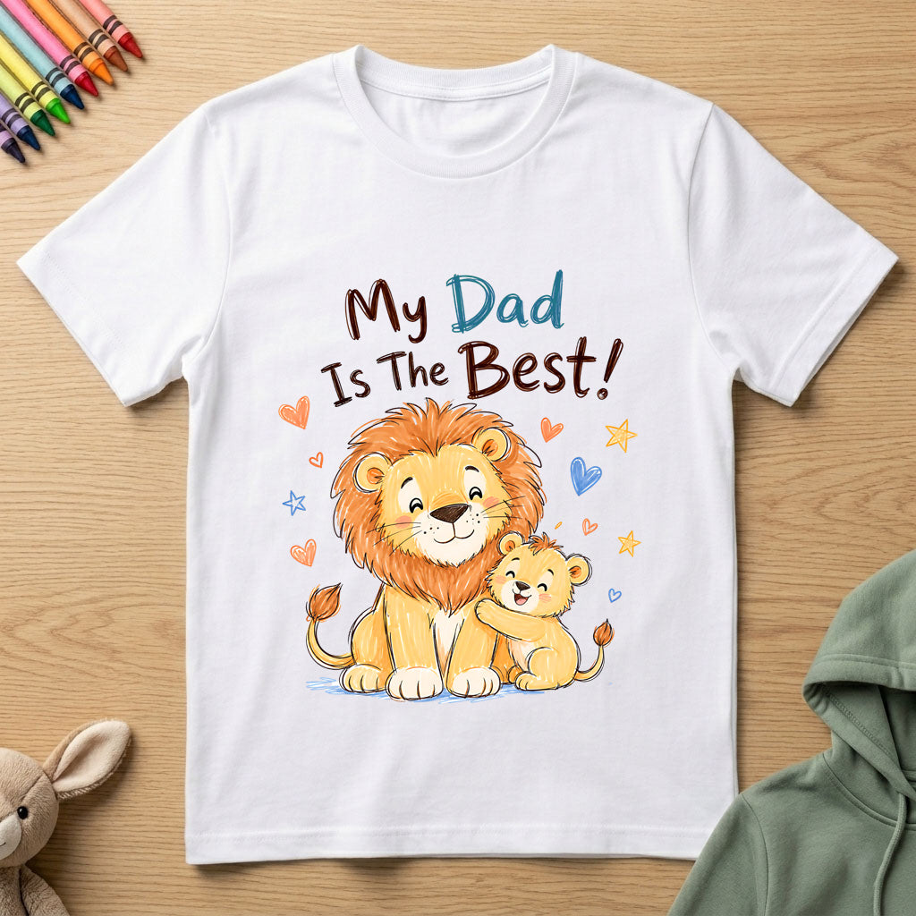 My Dad is the Best - Kids Crew Neck T-Shirt