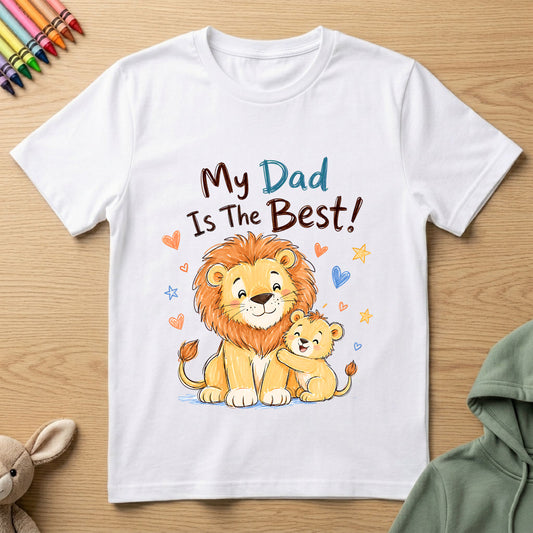 My Dad is the Best - Kids Crew Neck T-Shirt