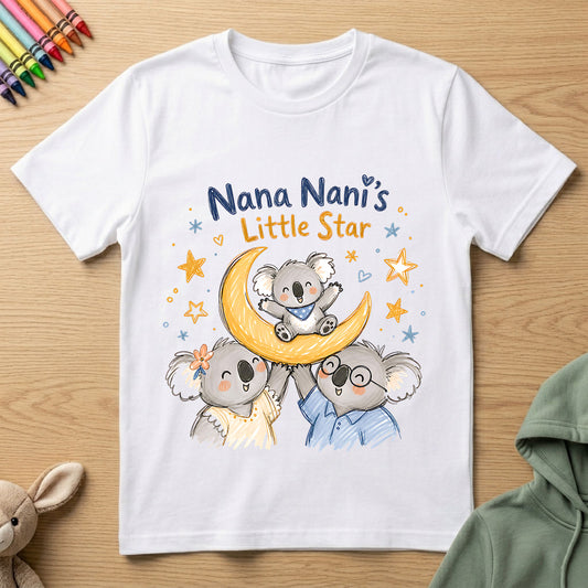 Nana Nani's Little star - kids Crew Neck T-Shirt