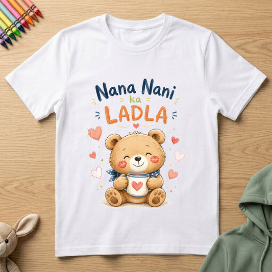 Nana Nani ka Ladla - Kids Crew Neck T-Shirt