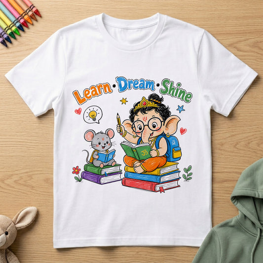 Ganesha Scholar - Kids Crew Neck T-Shirt
