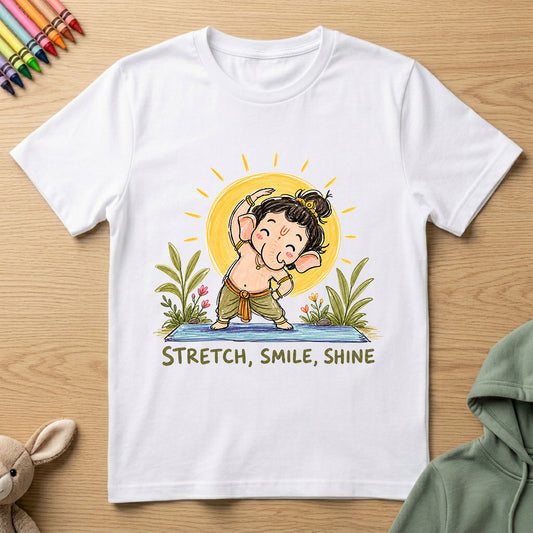 Ganesha Yoga - Kids Crew Neck T-Shirt