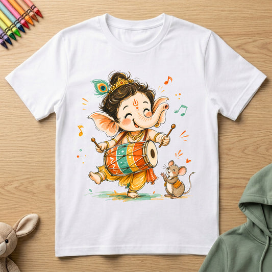 Ganesha Dhol 2 - Crew Neck T-Shirt