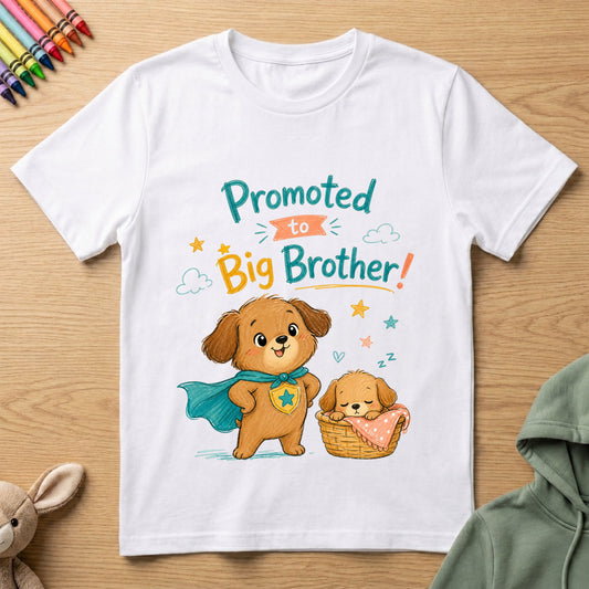 Promoted to Big Brother - Kids Crew Neck T-Shirt