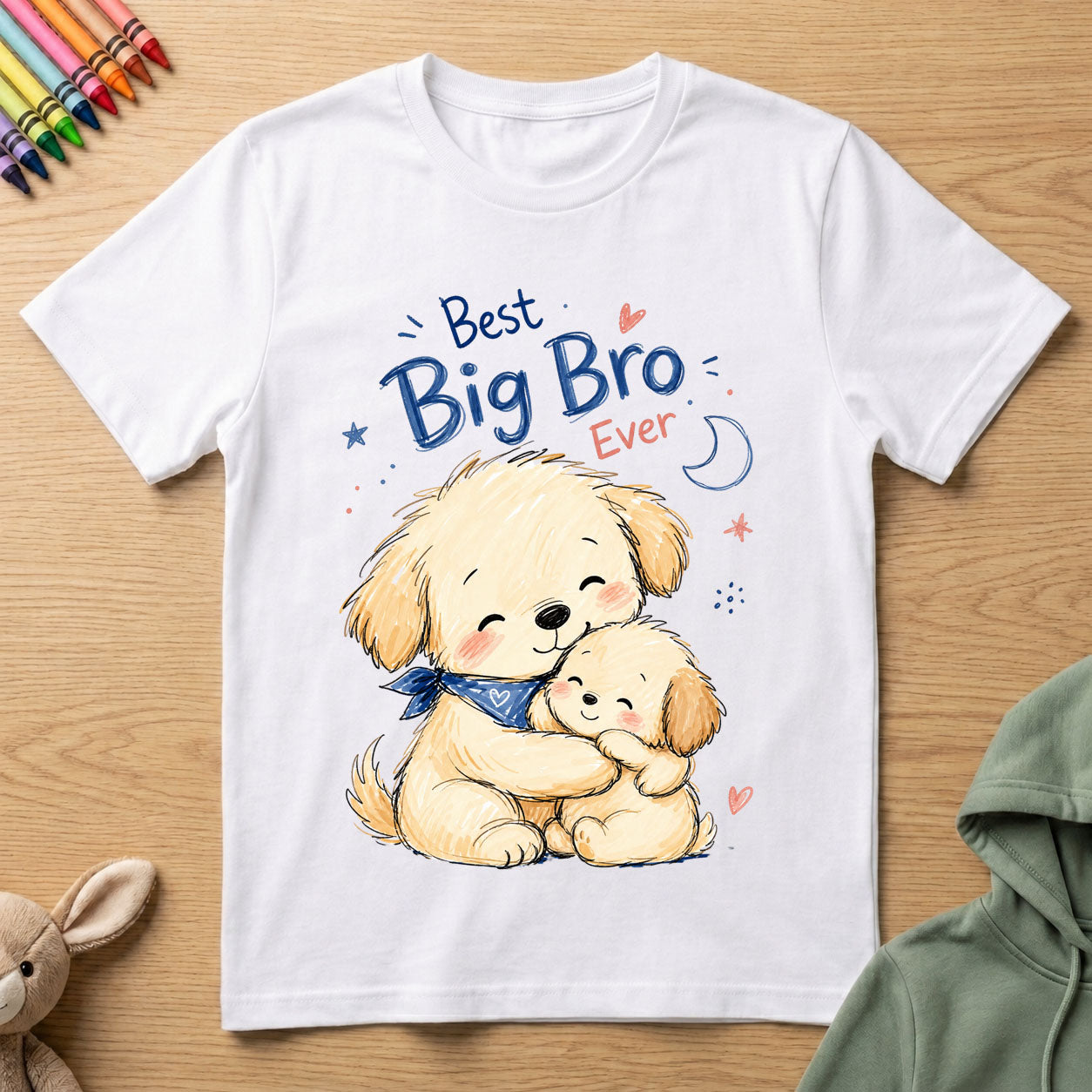 Best Big Bro Ever - Kids Crew Neck T-Shirt