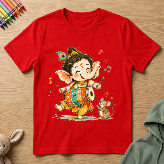 Ganesha Dhol 2 - Crew Neck T-Shirt