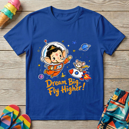 Ganesha Dream Big - Kids Crew Neck T-Shirt