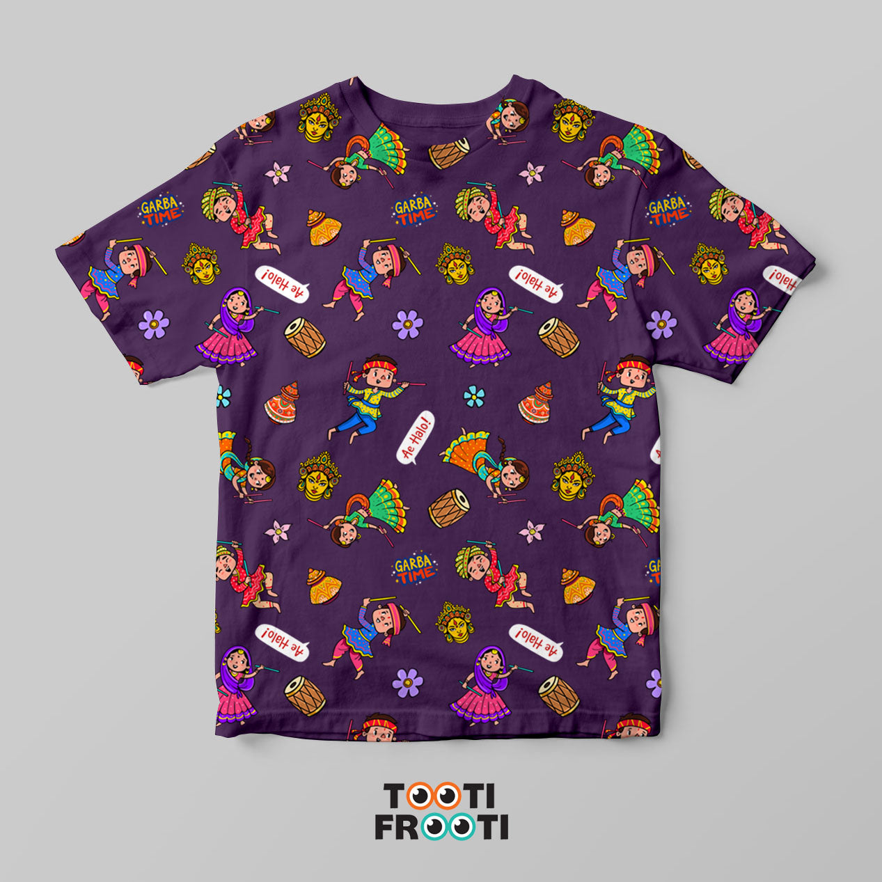 Navratri Pattern - Kids AOP (Polyester) T-Shirt