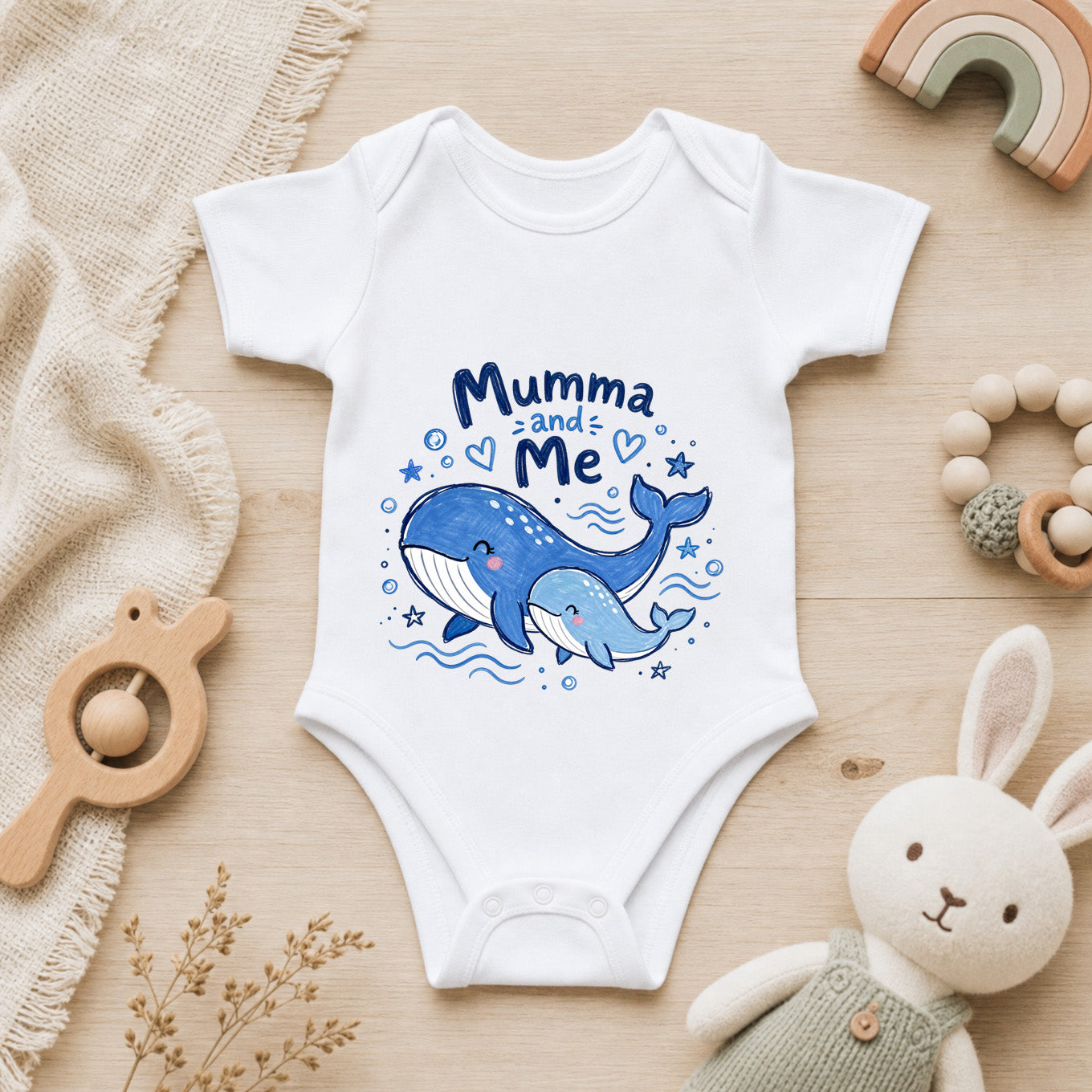 Mumma and Me - Whale - Kids Rompers