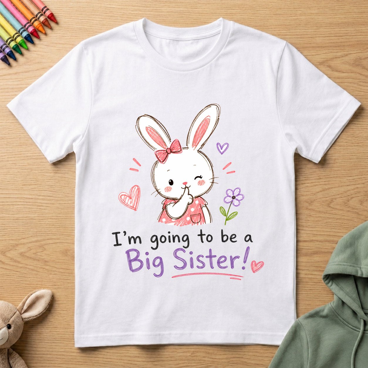 I'm going to be a Big Sis - kids Crew Neck T-Shirt