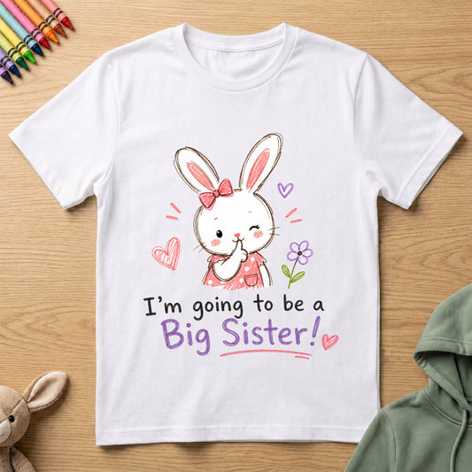 I'm going to be a Big Sis - kids Crew Neck T-Shirt