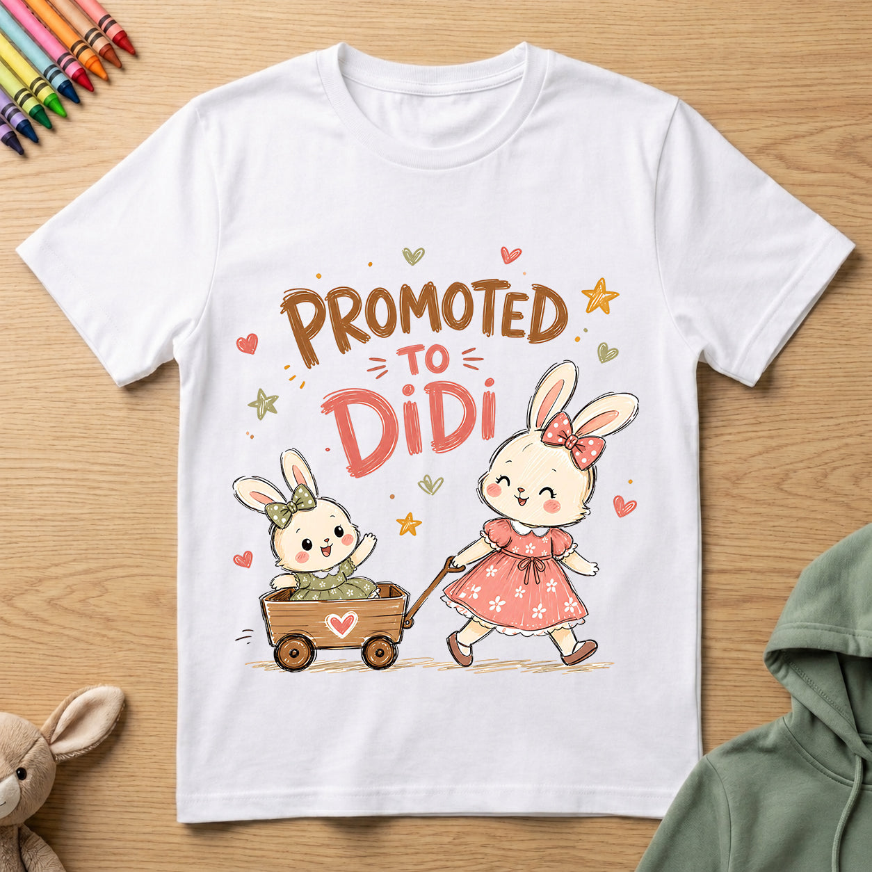 Promoted to Didi - Kids Crew Neck T-Shirt