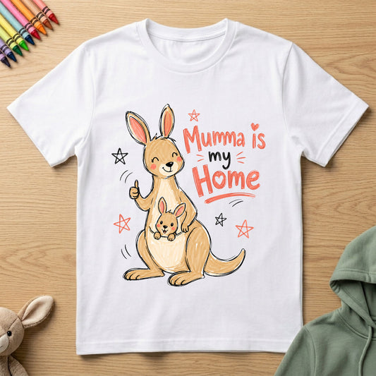 Mumma is my Home - Boy's Crew Neck T-Shirt