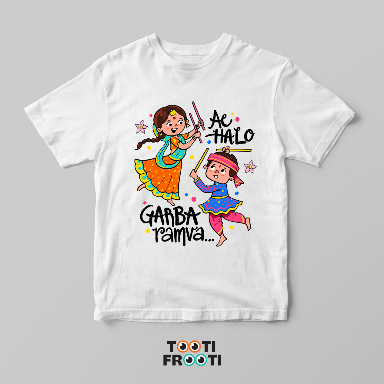 Ae Halo Garba Ramva - kids Crew Neck Cotton T-Shirt
