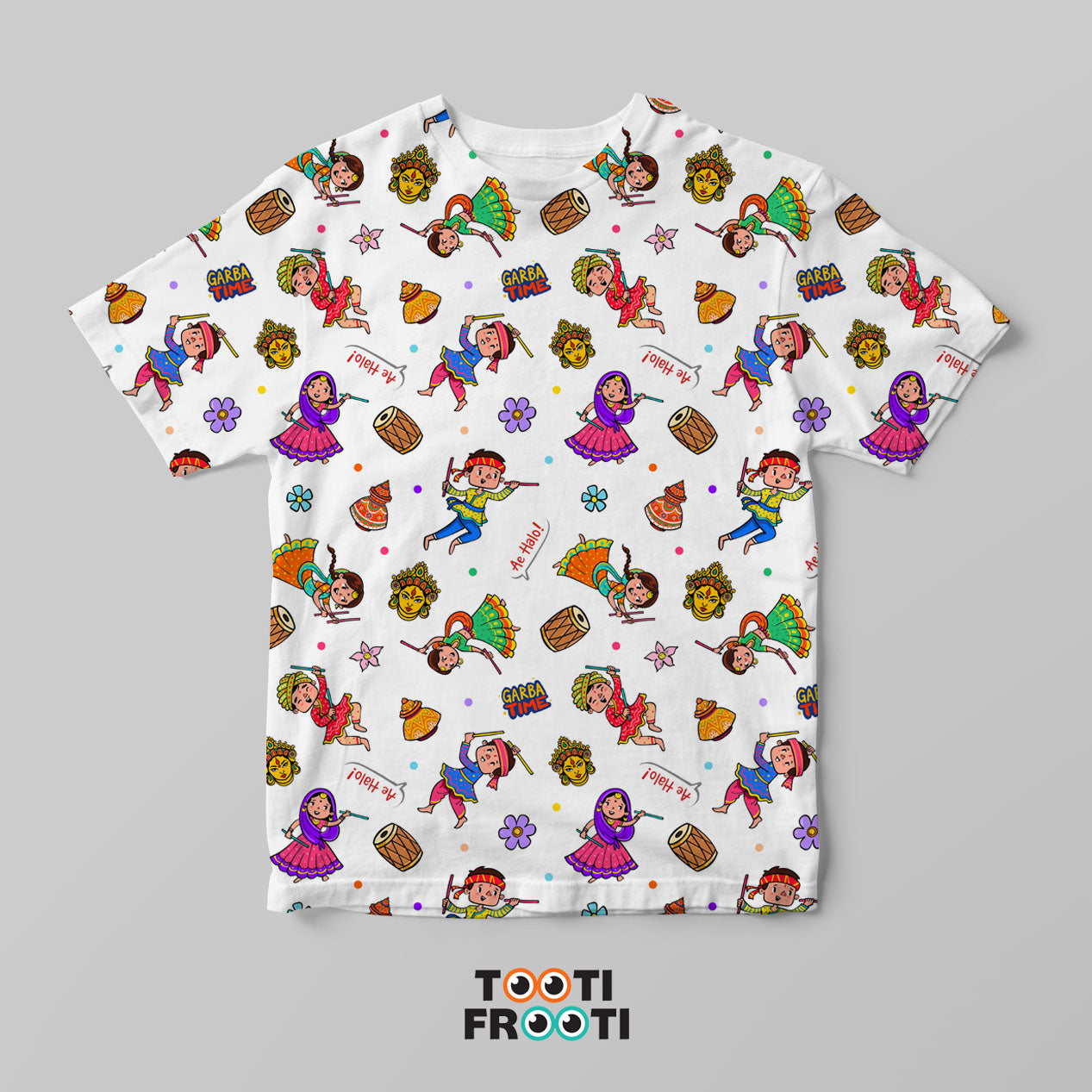 Navratri Pattern - Kids AOP (Polyester) T-Shirt