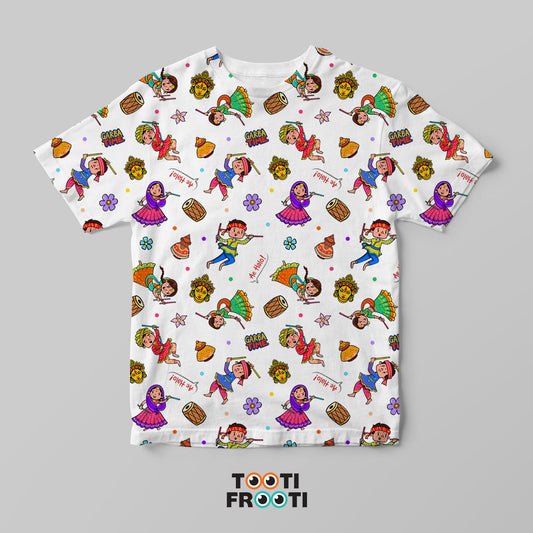 Navratri Pattern - Kids AOP (Polyester) T-Shirt