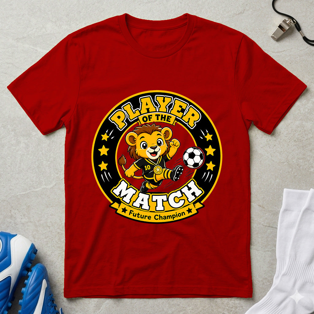 Player of the match - kids Crew Neck T-Shirt
