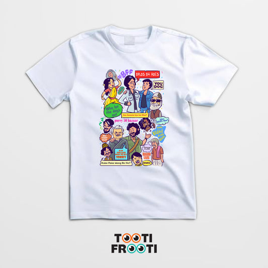 Sholay Doodle Mashup - Unisex Classic Crew T-Shirt