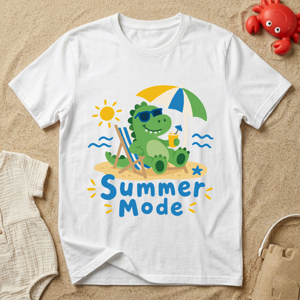 Summer Mode - Kids Crew Neck T-Shirt