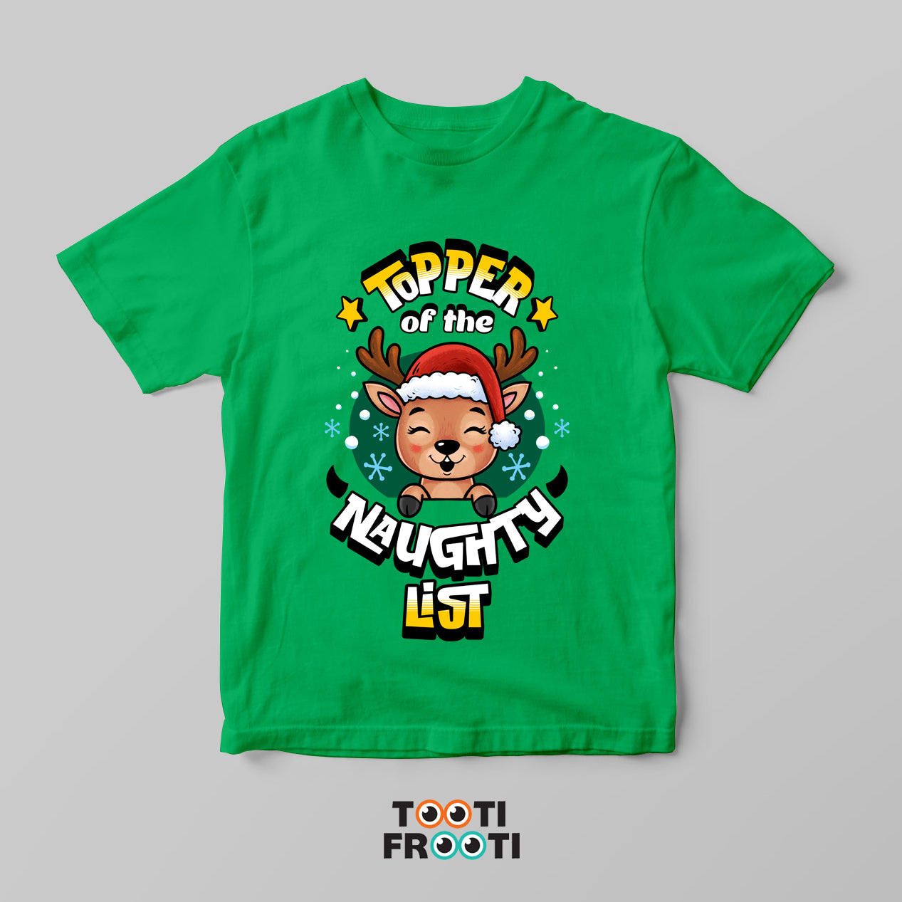 Topper of the Naughty List - Kids Crew Neck T-Shirt