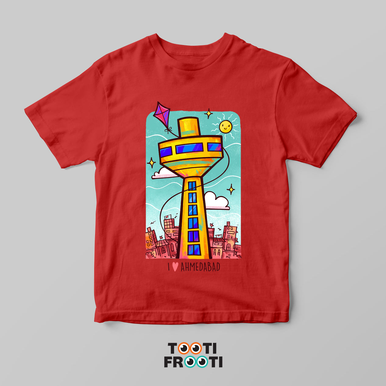 I Love Ahmedabad - Patang - Kids Crew Neck T-Shirt