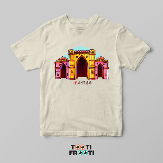 I Love Ahmedabad - Heritage 1 - Kids Crew Neck T-Shirt