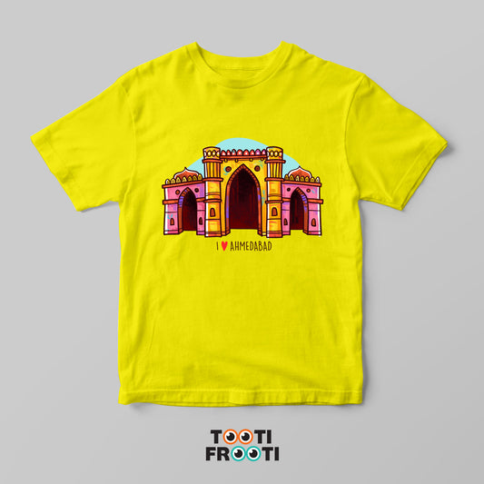 I Love Ahmedabad - Heritage 1 - Kids Crew Neck T-Shirt