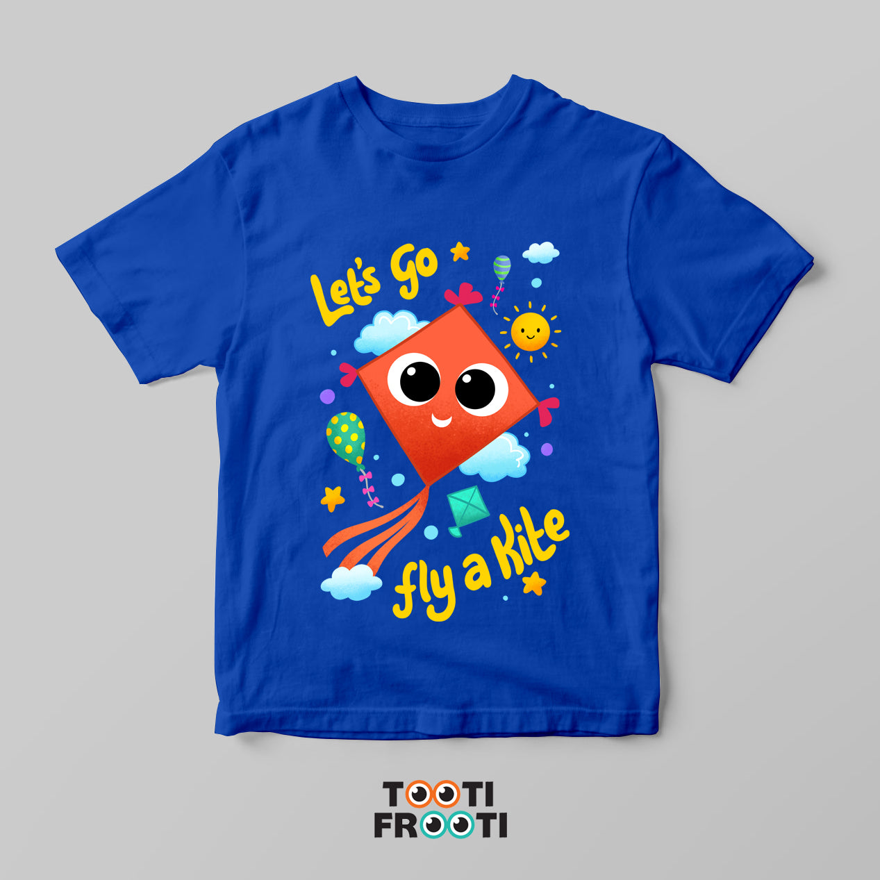 Let's go fly a kite - Kids Crew Neck T-Shirt