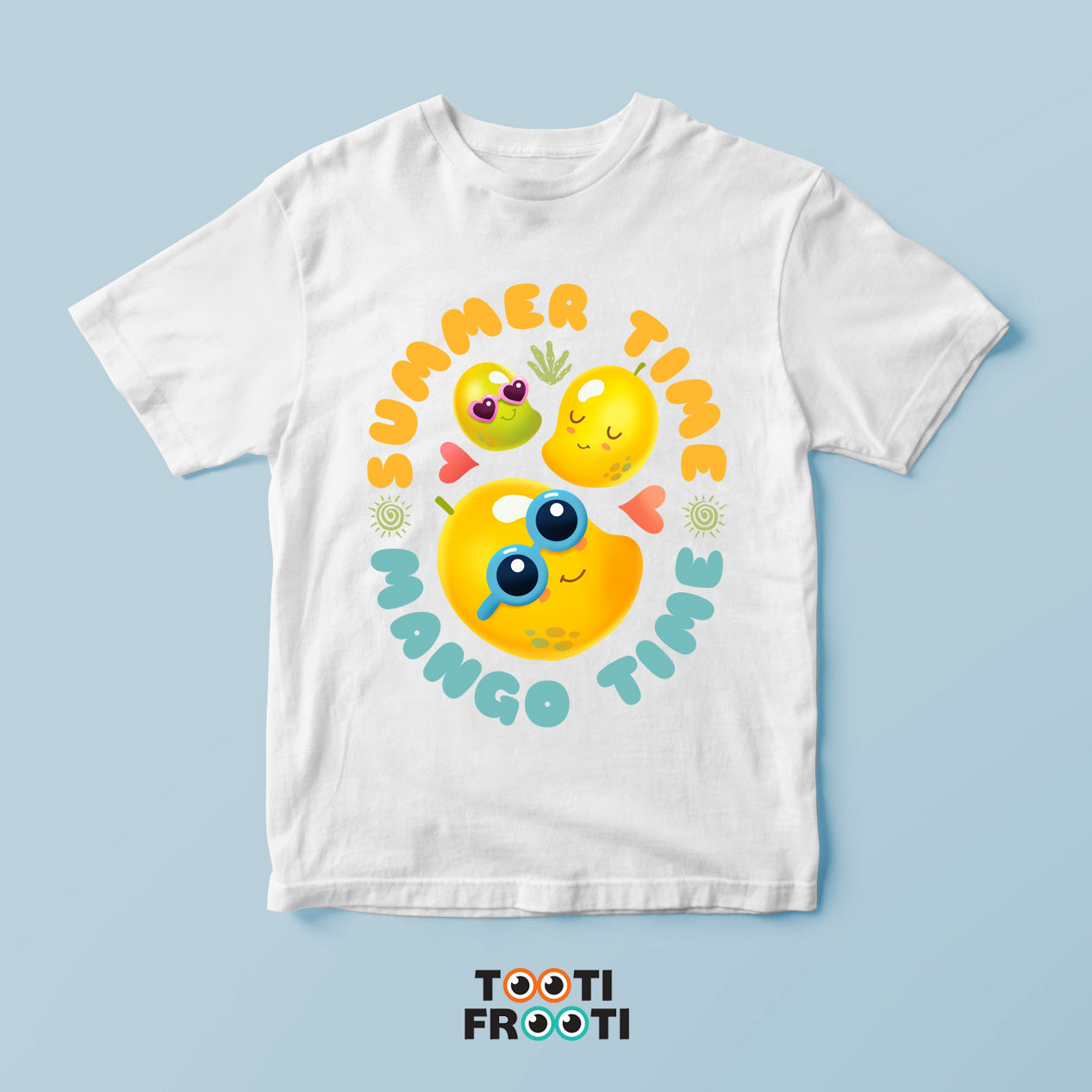Summer time, Mango Time - Kids Crew Neck T-Shirt