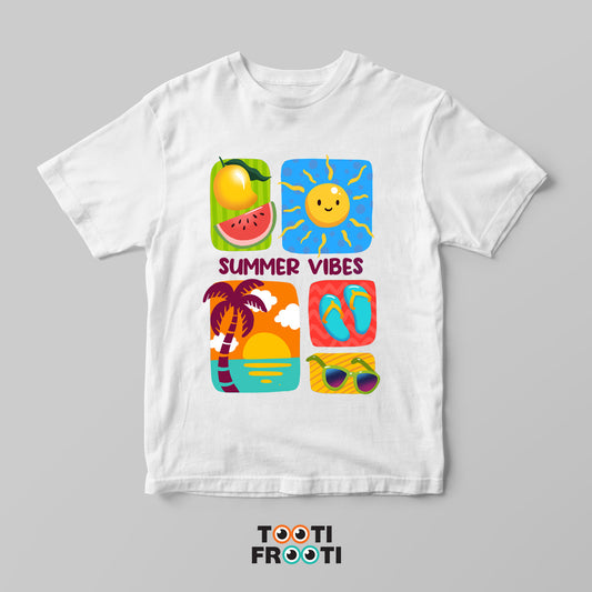 Summer Vibes - Kids Crew Neck T-Shirt