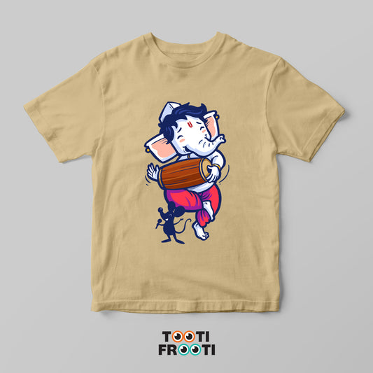 Ganesha Mridang - Crew Neck T-Shirt